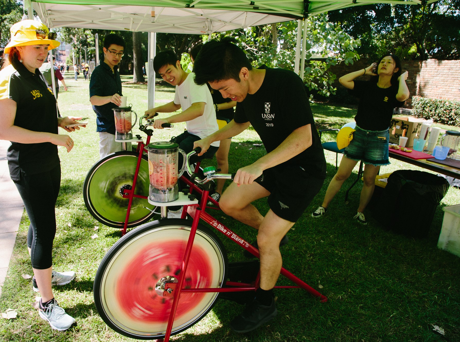 Smoothie bikes at Day of Play