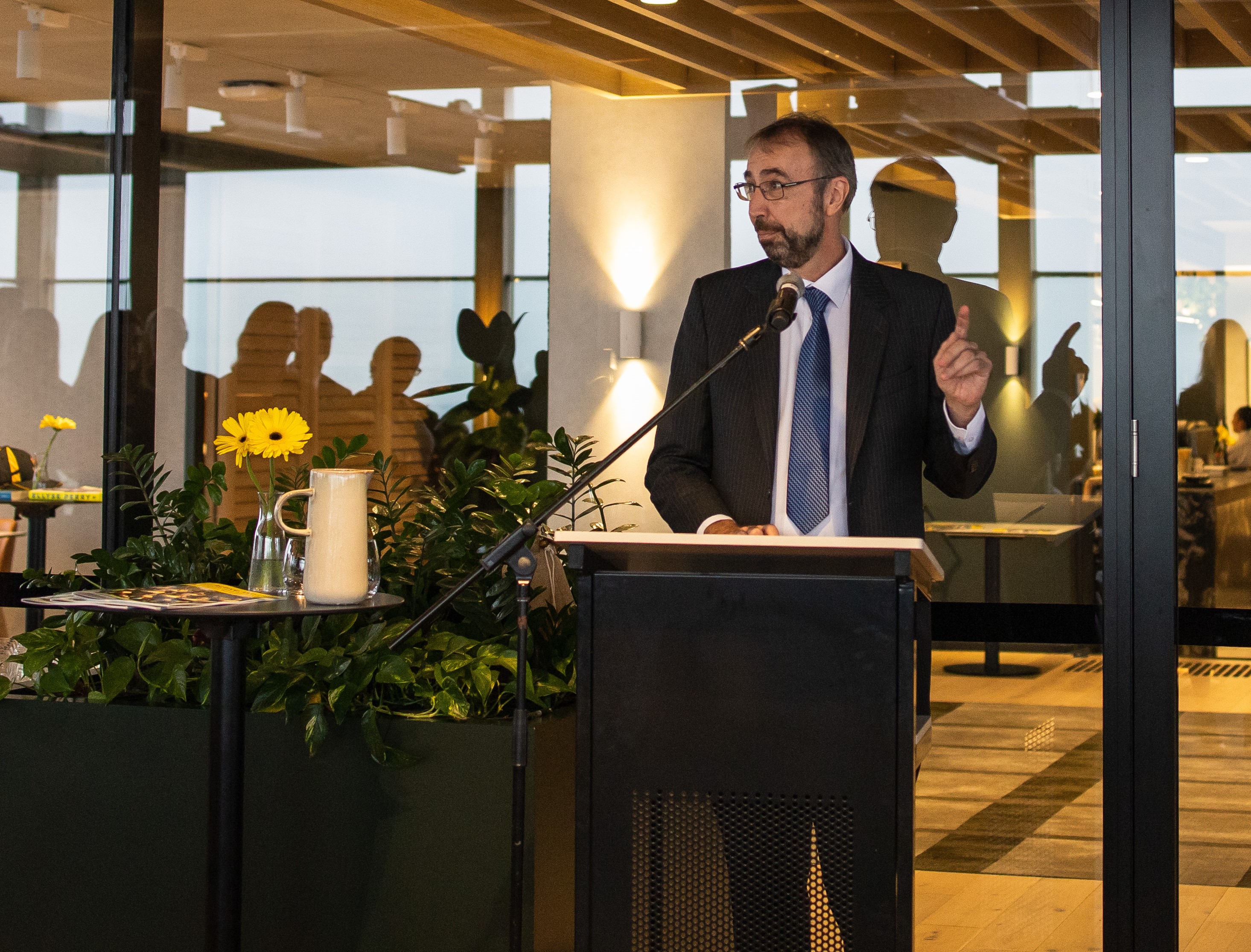 UNSW's Deputy Vice-Chancellor Academic Merlin Crossley welcomed guests at the launch