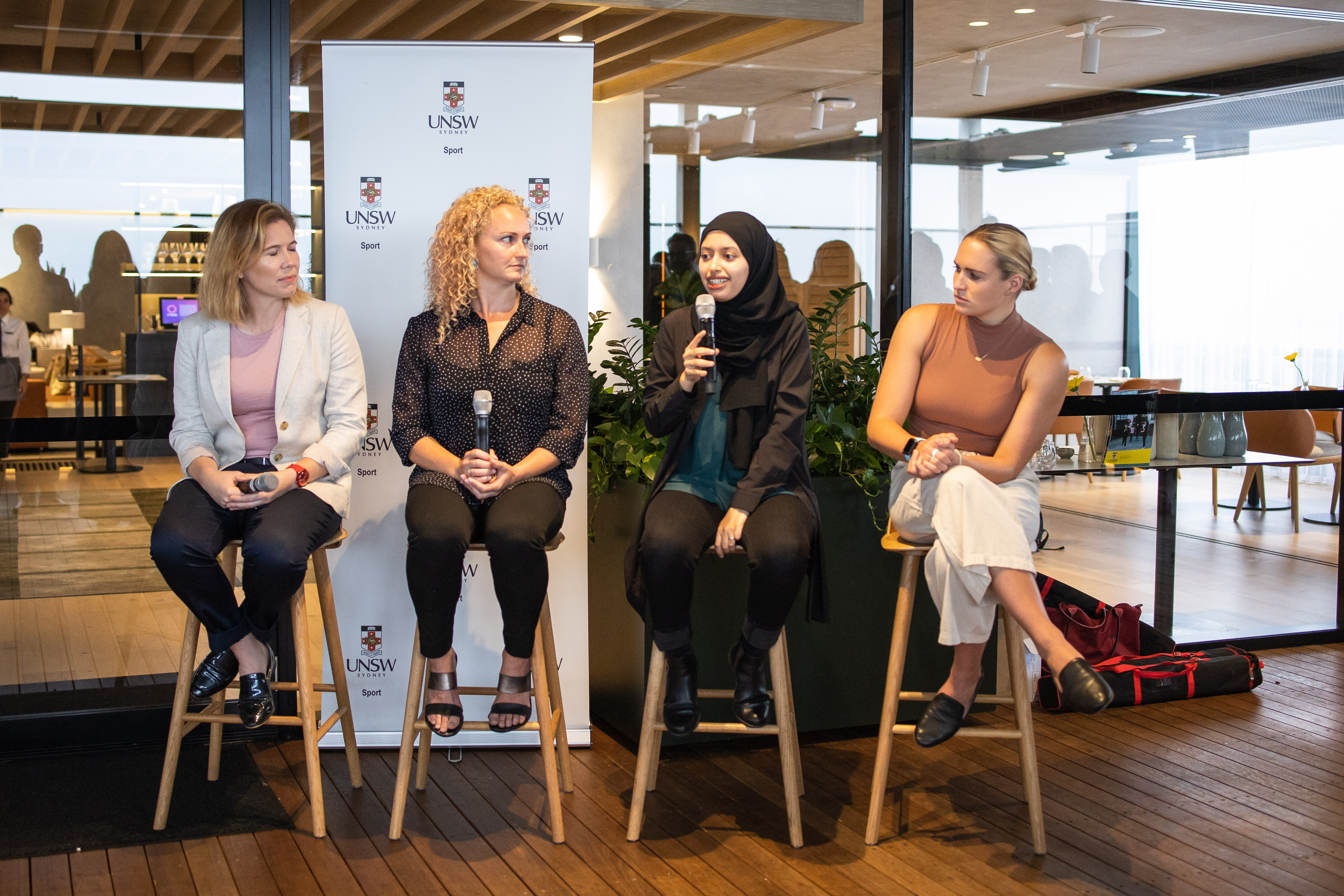 A panel discussion at the launch of the Active Women Strategy
