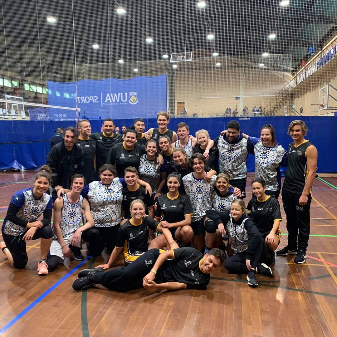 UNSW's Indigenous Nationals team after the volleyball competition.