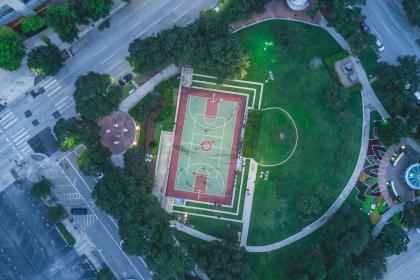 Sporting facilities from above