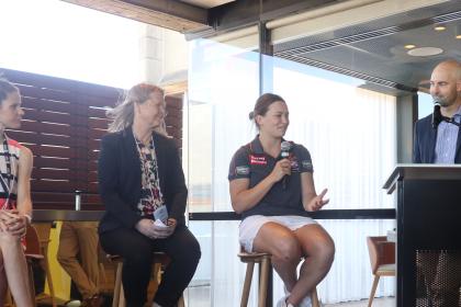 Panel discussion at the AFL Schools Launch
